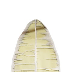 “Flame” Mini Contemporary Wall Sconce Sun Silvered art Glass, brass