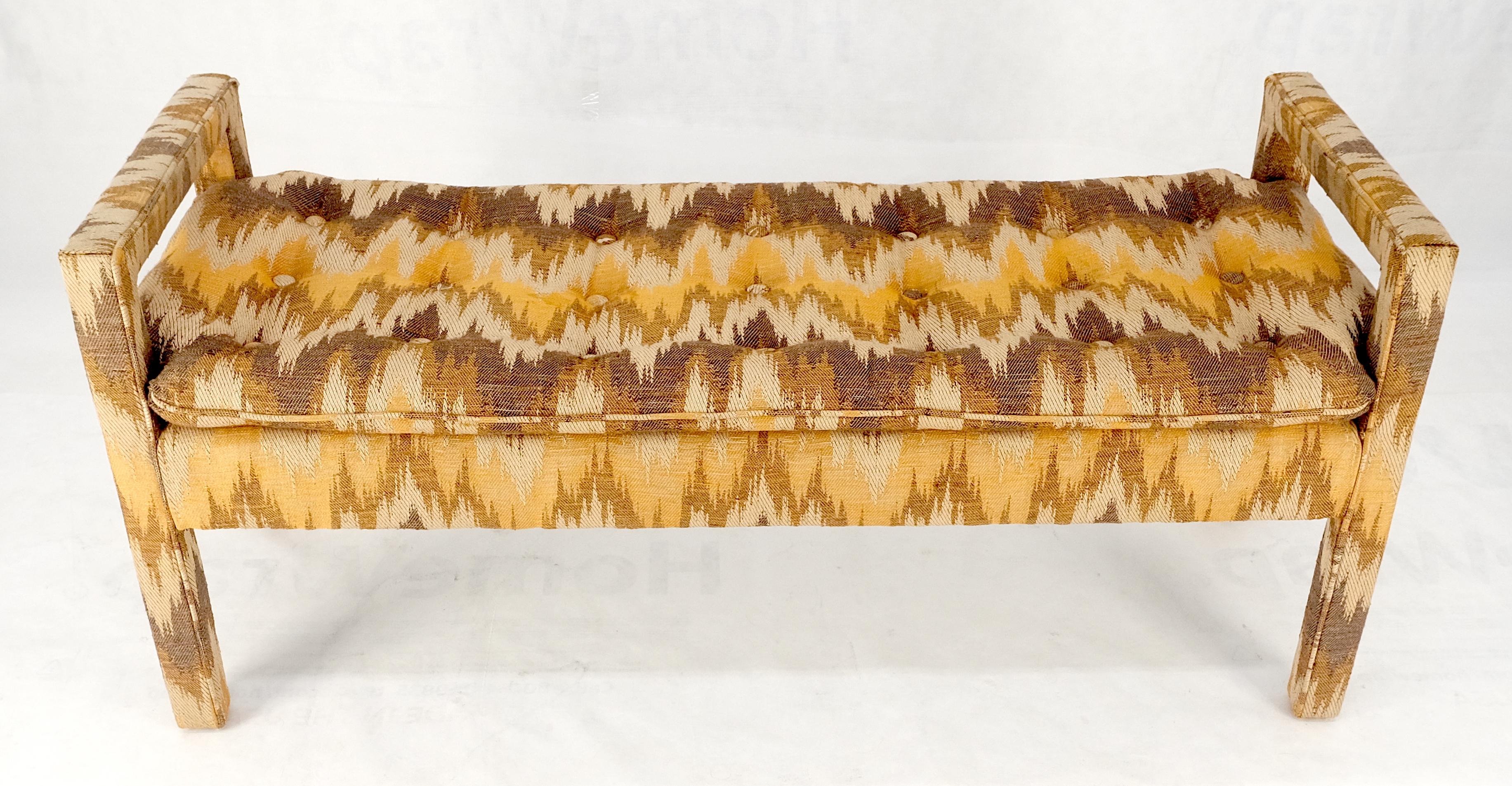 Mid-Century Modern Flame Pattern Upholstery Double Arms 51