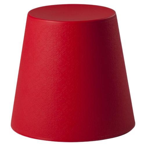 Flame Red Ali Baba Stool by Giò Colonna Romano For Sale