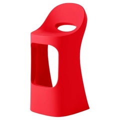 Tabouret haut assis Amélie rouge flamme par Italo Pertichini