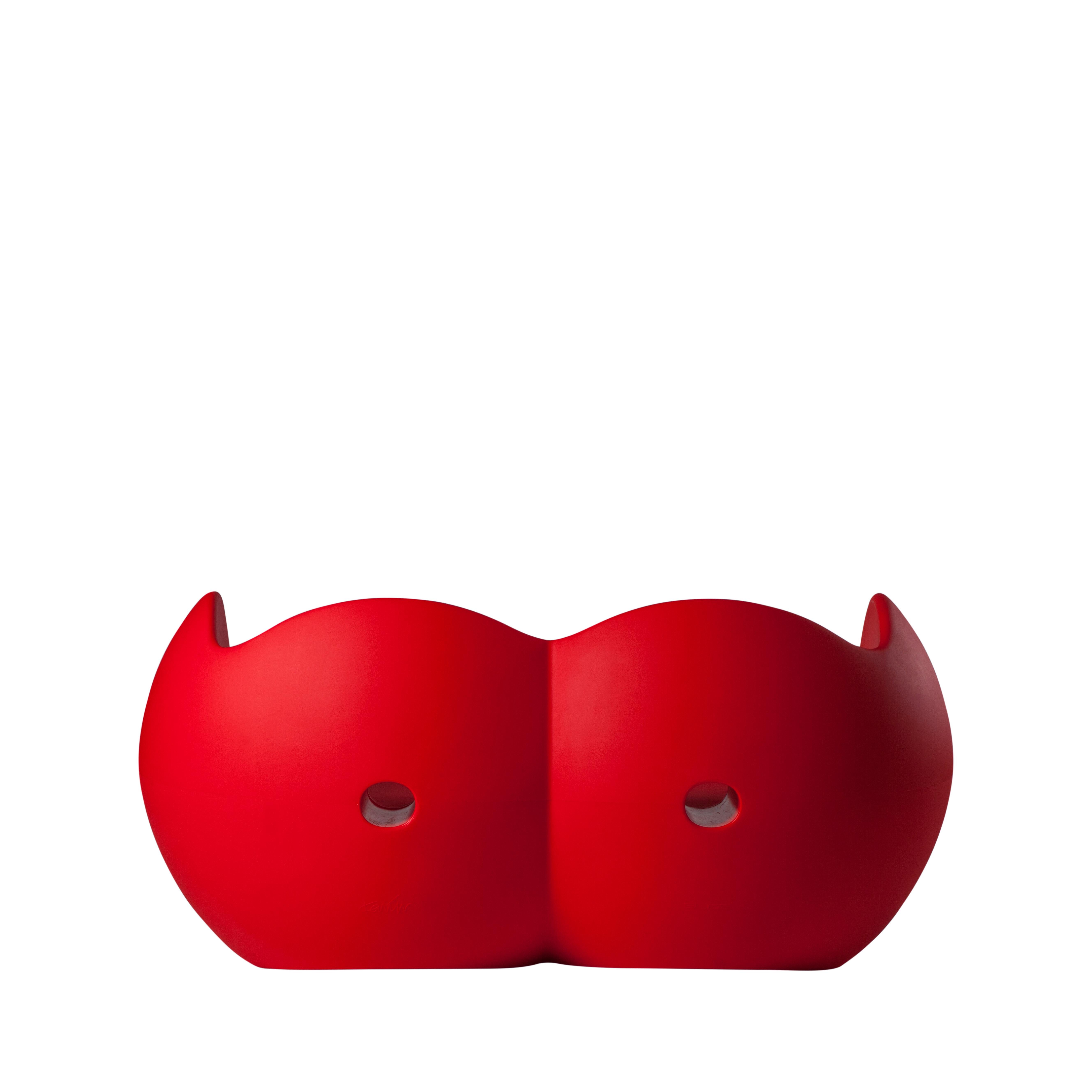 Other Flame Red Blossy Rocking Sofa by Karim Rashid For Sale
