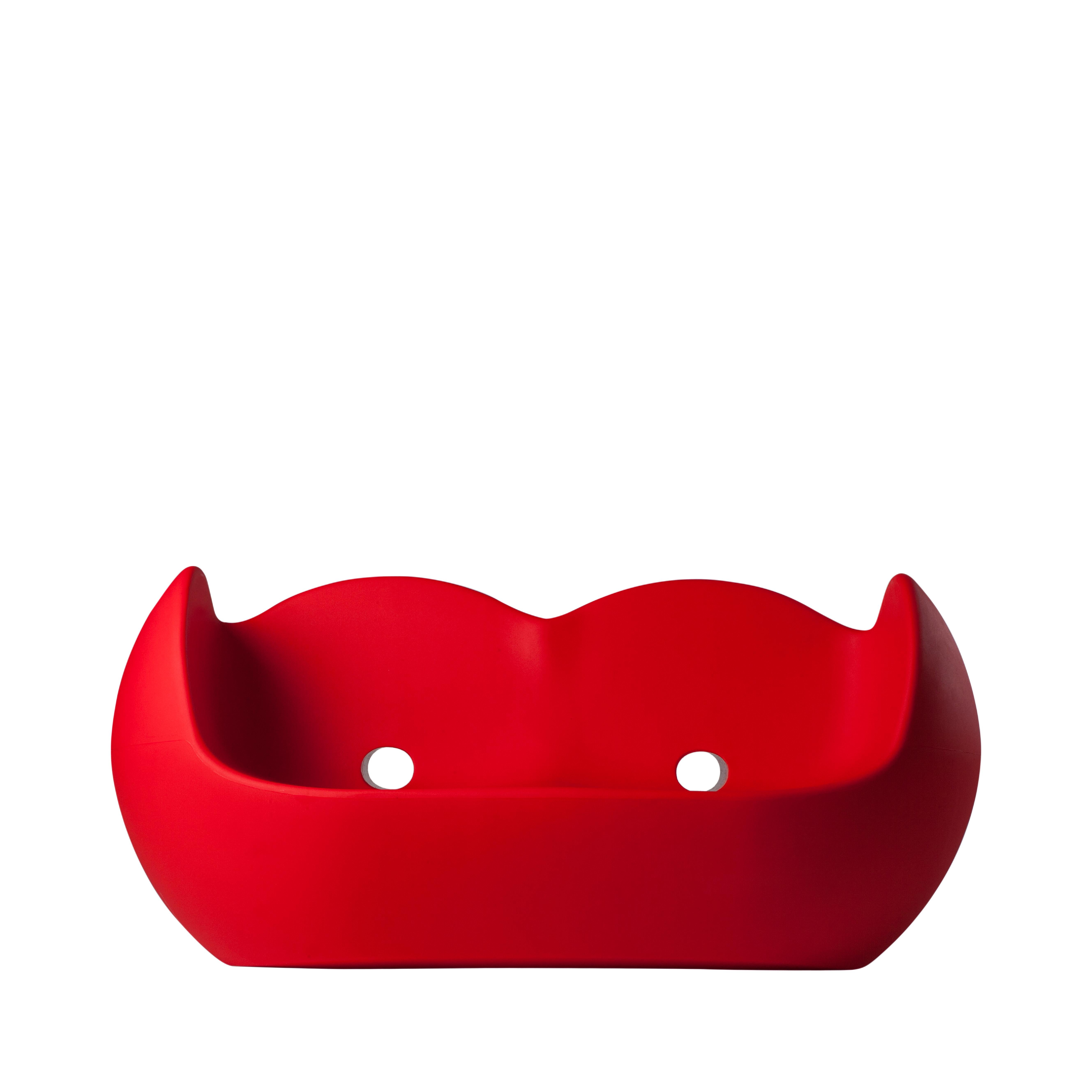 Flame Red Blossy Rocking Sofa by Karim Rashid In New Condition For Sale In Geneve, CH