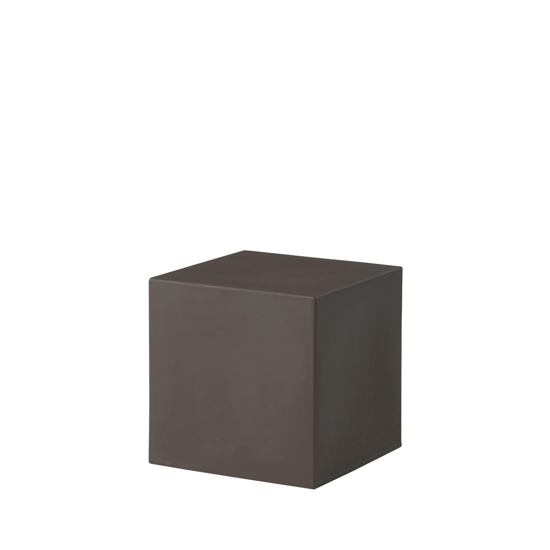 Italian Flame Red Cubo Pouf Stool by SLIDE Studio For Sale
