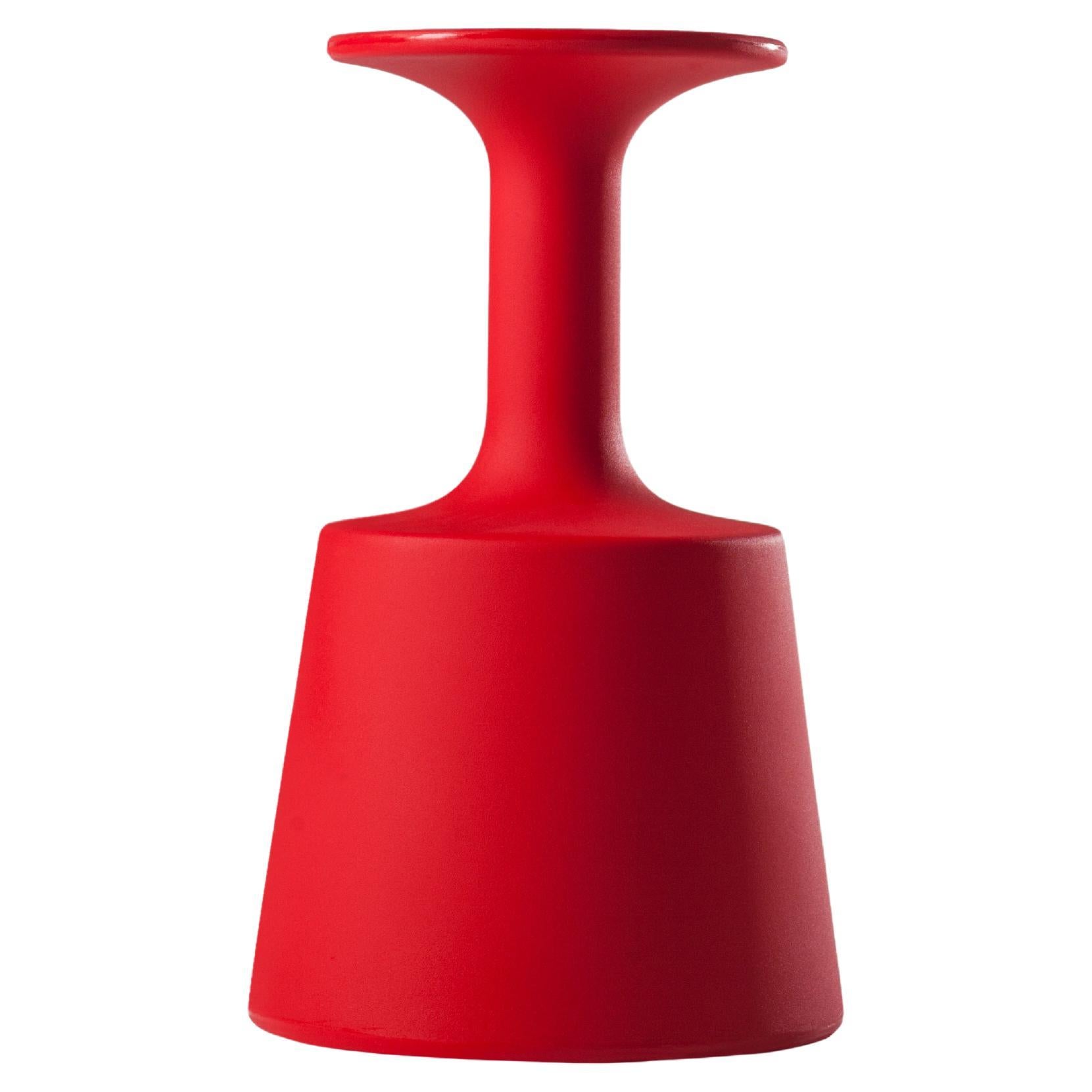 Flame Red Drink High Stool by Jorge Najera For Sale