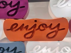 Flame Red Enjoy Bench by Adriana Lohmann And Giò Colonna Romano