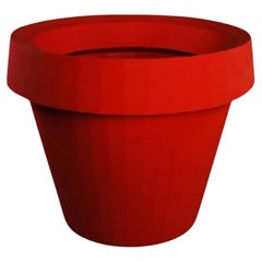 Pot Giò Tondo rouge flamme de Giò Colonna Romano