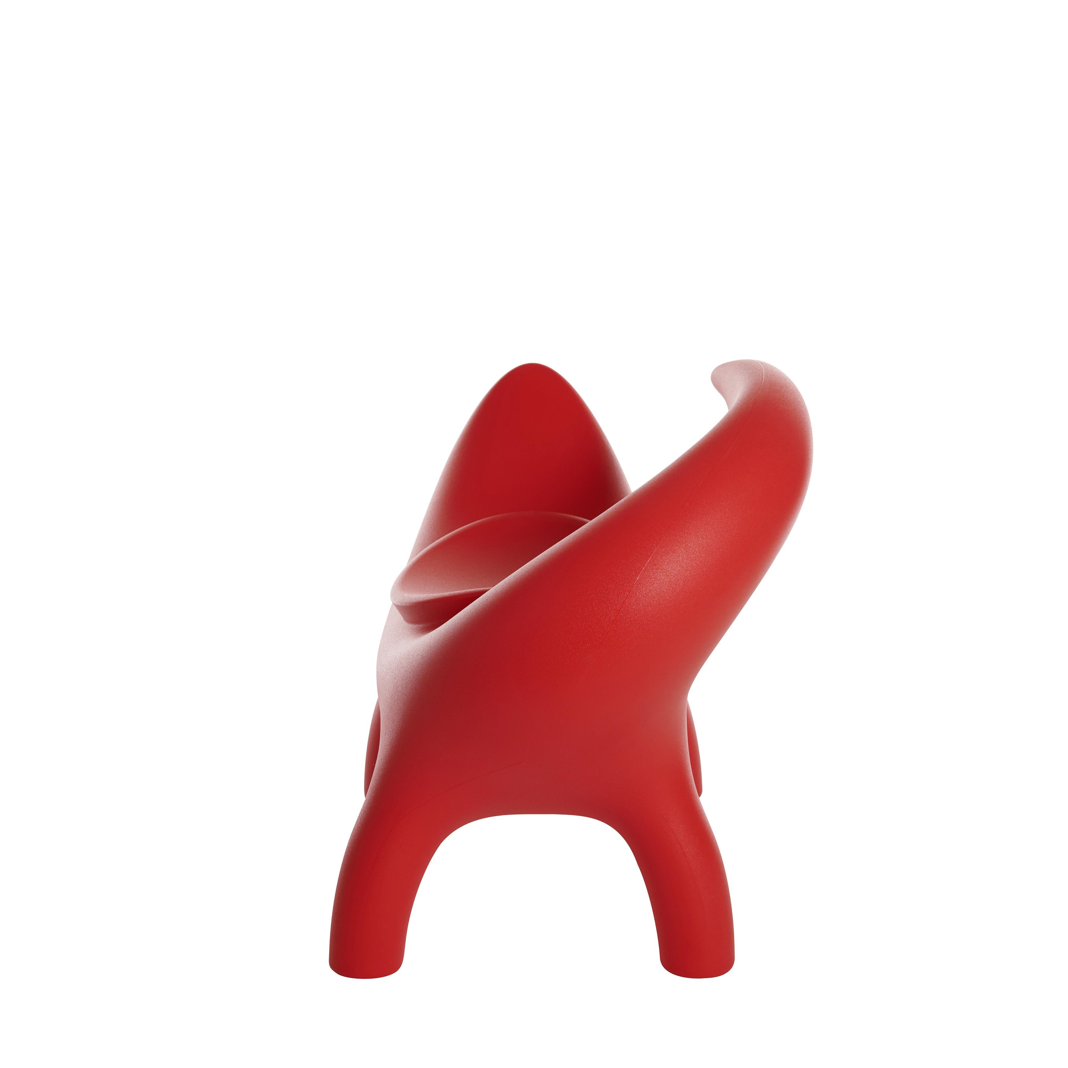 Fauteuil Kroko rouge flamme de Marcantonio en vente 3