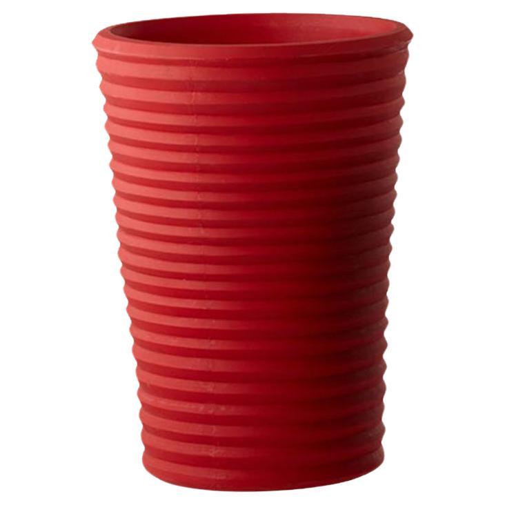 Flame Red Large S-Pot by SLIDE Studio For Sale