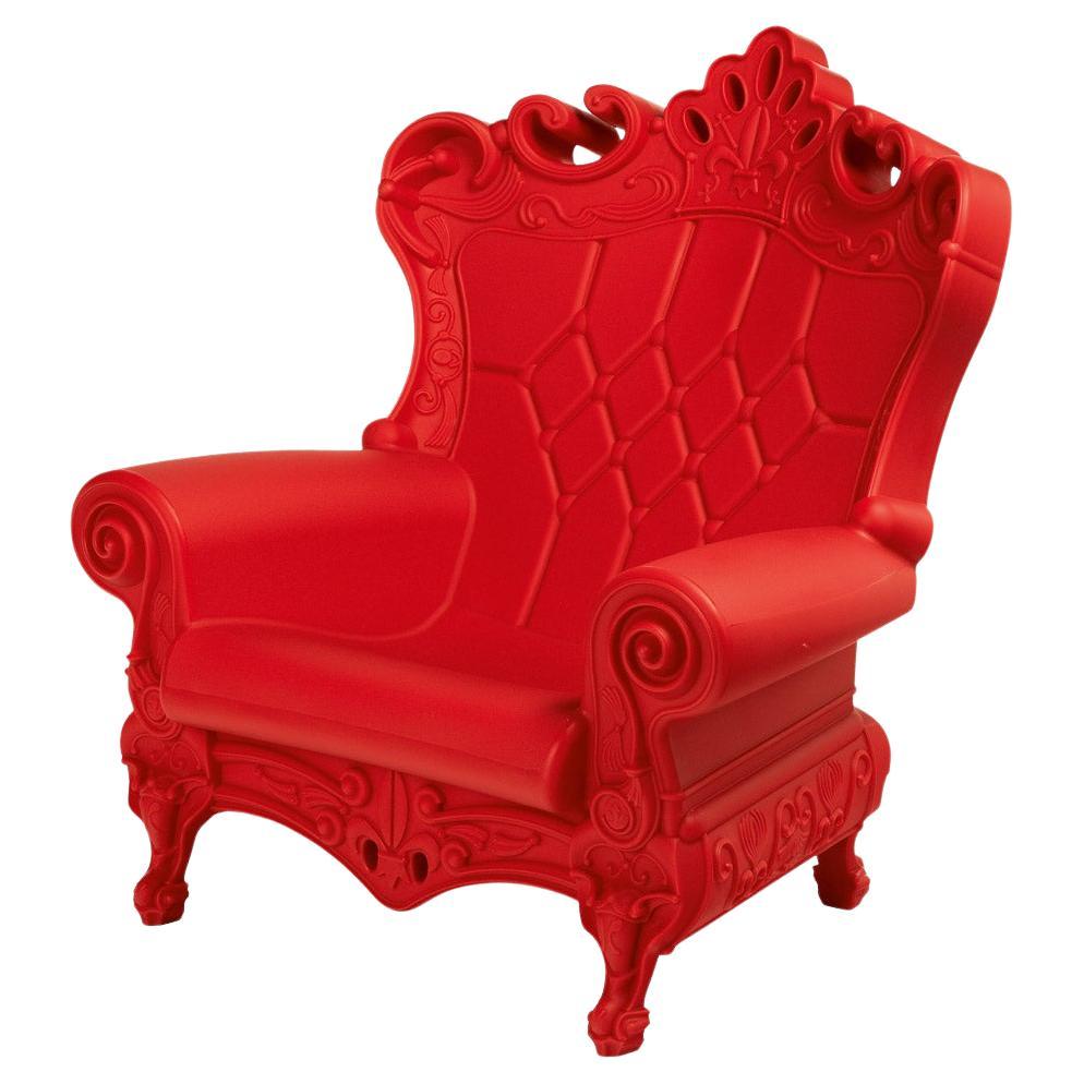 Flame Red Little Queen Of Love Kids Armchair by Moro, Pigatti