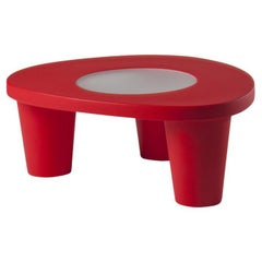 Flammenroter niedriger Lita-Couchtisch von Paola Navone