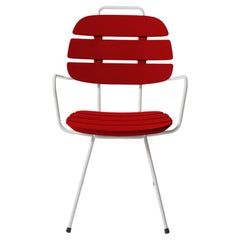 Flame Red Ribs Chair by OTTO Studio