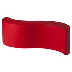 Panchina Wave rosso fuoco di Giò Colonna Romano