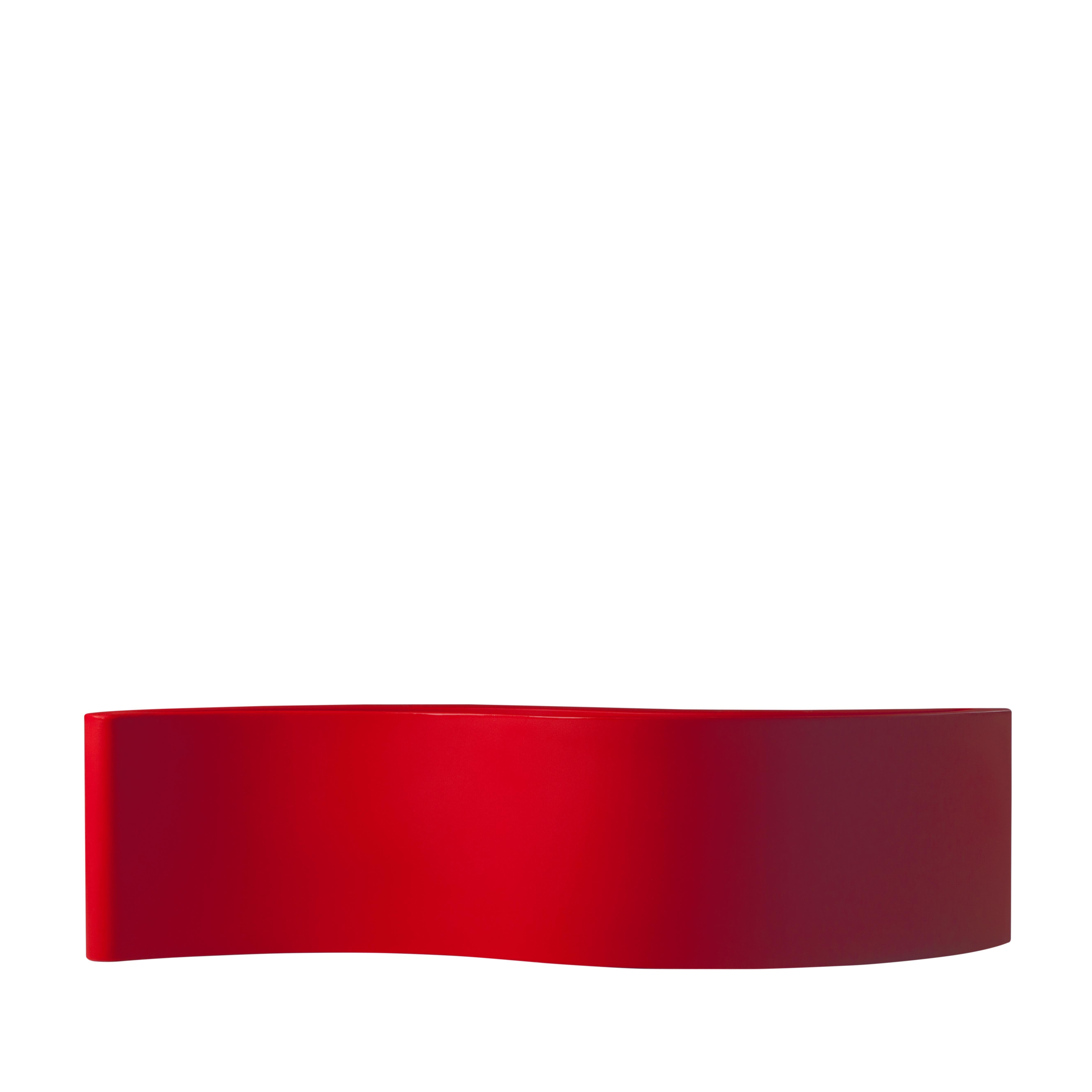 Italian Flame Red Wave Pot by Giò Colonna Romano For Sale