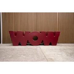 Flame Red Wow Bench by Kazuko Okamoto