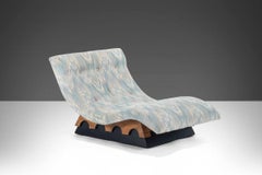 Flame Stitch Pattern Wave Lounge Chair by Adrian Pearsall for Craft Associates