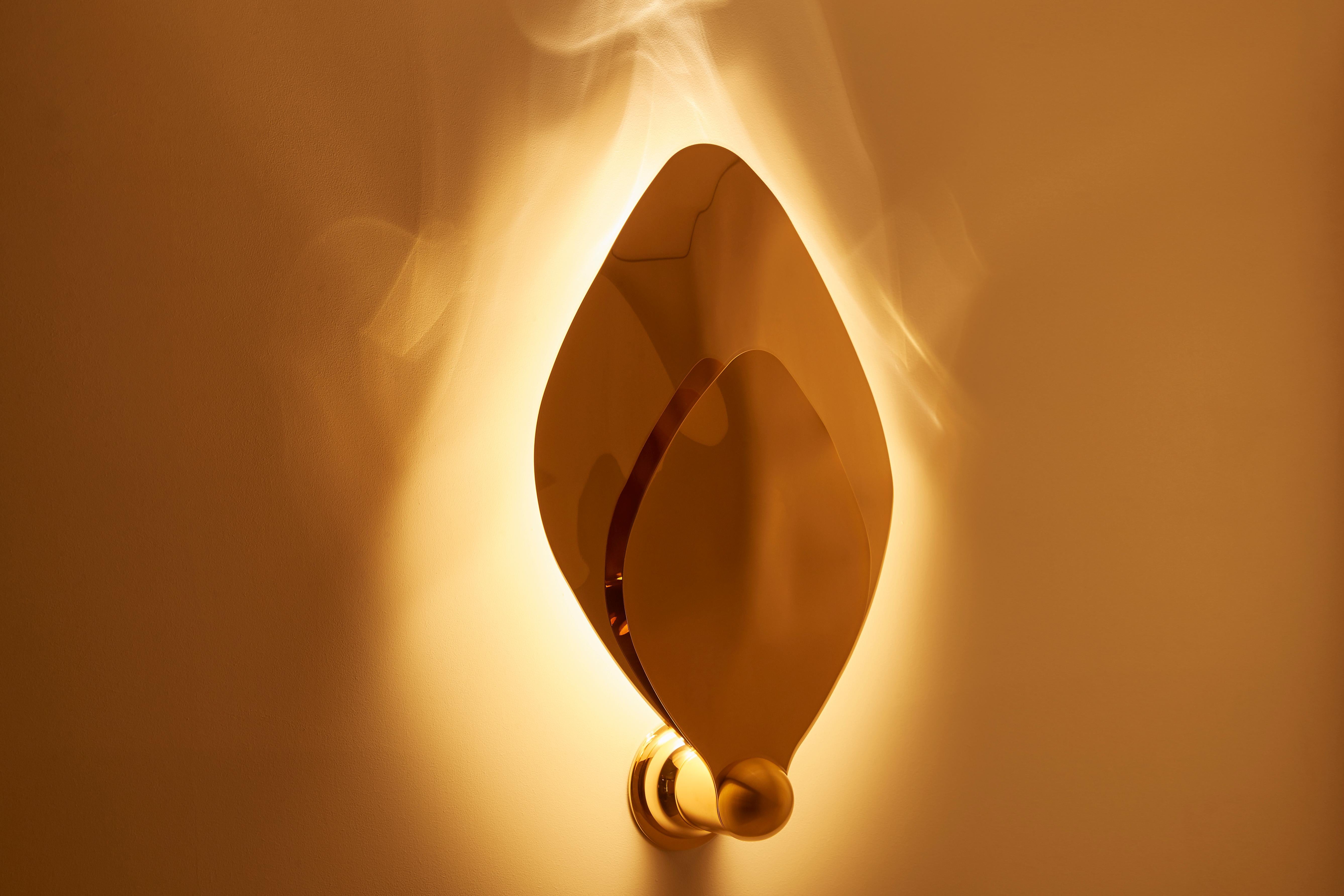 Modern Flame Wall Lamp by Mydriaz For Sale