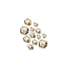 Set aus 12 Kamyki-Wanddekorationen aus geflammtem Gold von Zieta