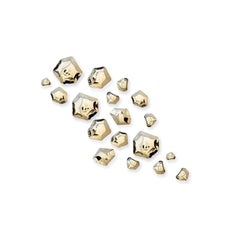 Flamed Gold Set of 18 Kamyki Wall Decor by Zieta