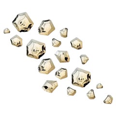 Flamed Gold Set of 18 Kamyki Wall Decor by Zieta