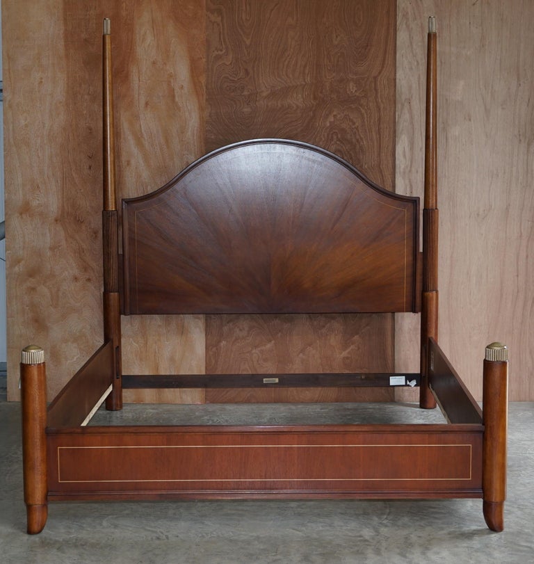 Flamed Hardwood Thomasville Super King Size Four Posted Bed Frame