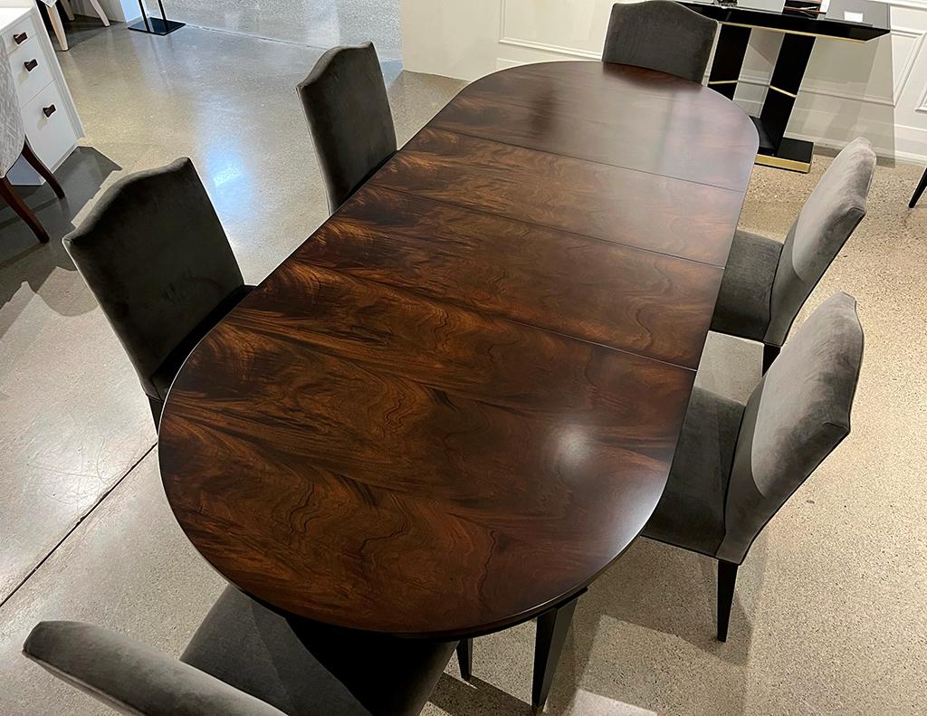 Flamed Mahogany Dining Table Hepplewhite Inspired For Sale 9