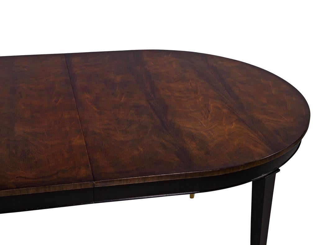 American Flamed Mahogany Dining Table Hepplewhite Inspired For Sale