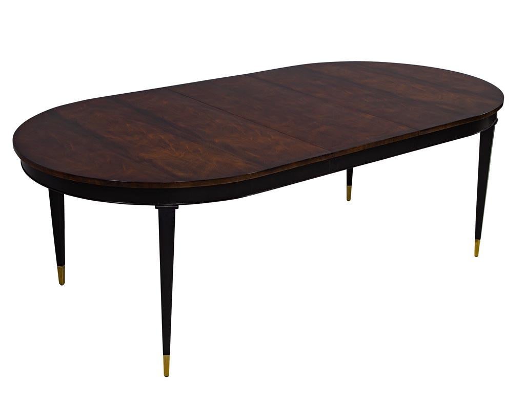 Contemporary Flamed Mahogany Dining Table Hepplewhite Inspired For Sale
