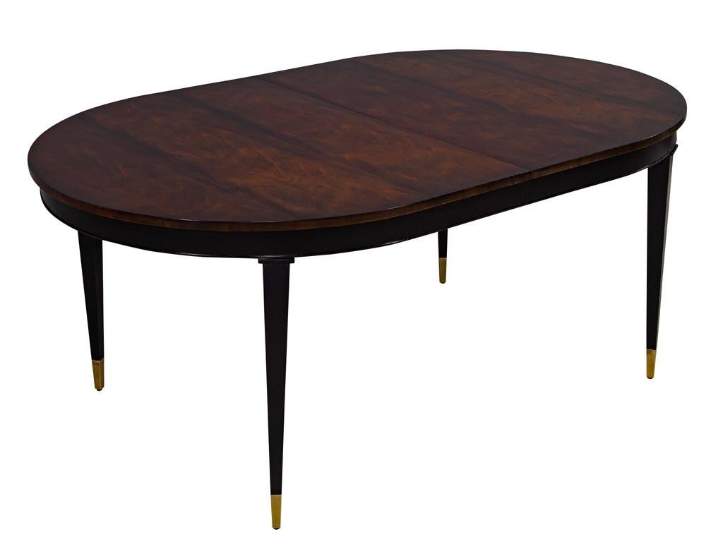 Contemporary Flamed Mahogany Dining Table Hepplewhite Inspired