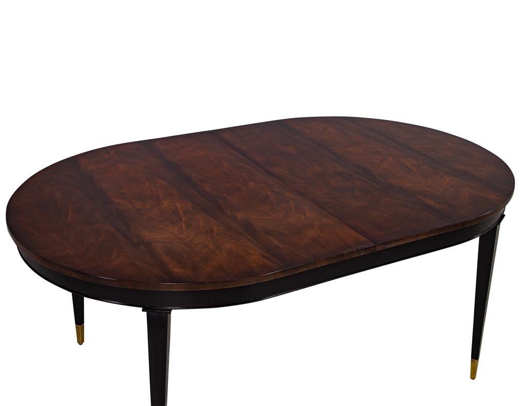 Flamed Mahogany Dining Table Hepplewhite Inspired 1
