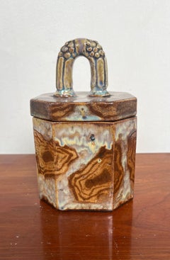 Caja de arenisca flameada de Charles Gréber, Francia hacia 1920