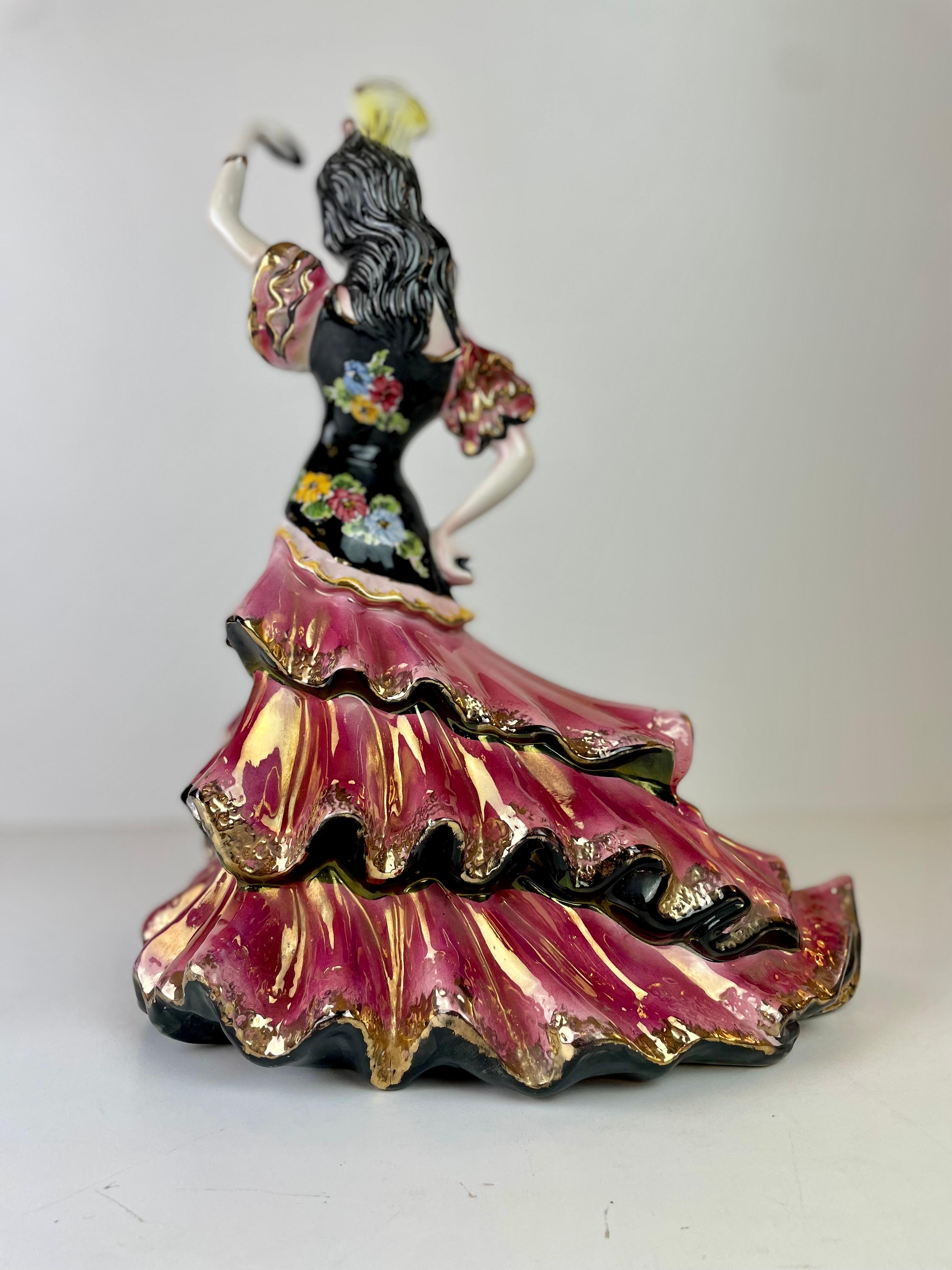 Ballerina di flamenco in ceramica di Formento & Formento, anni '50-'60 in vendita 2