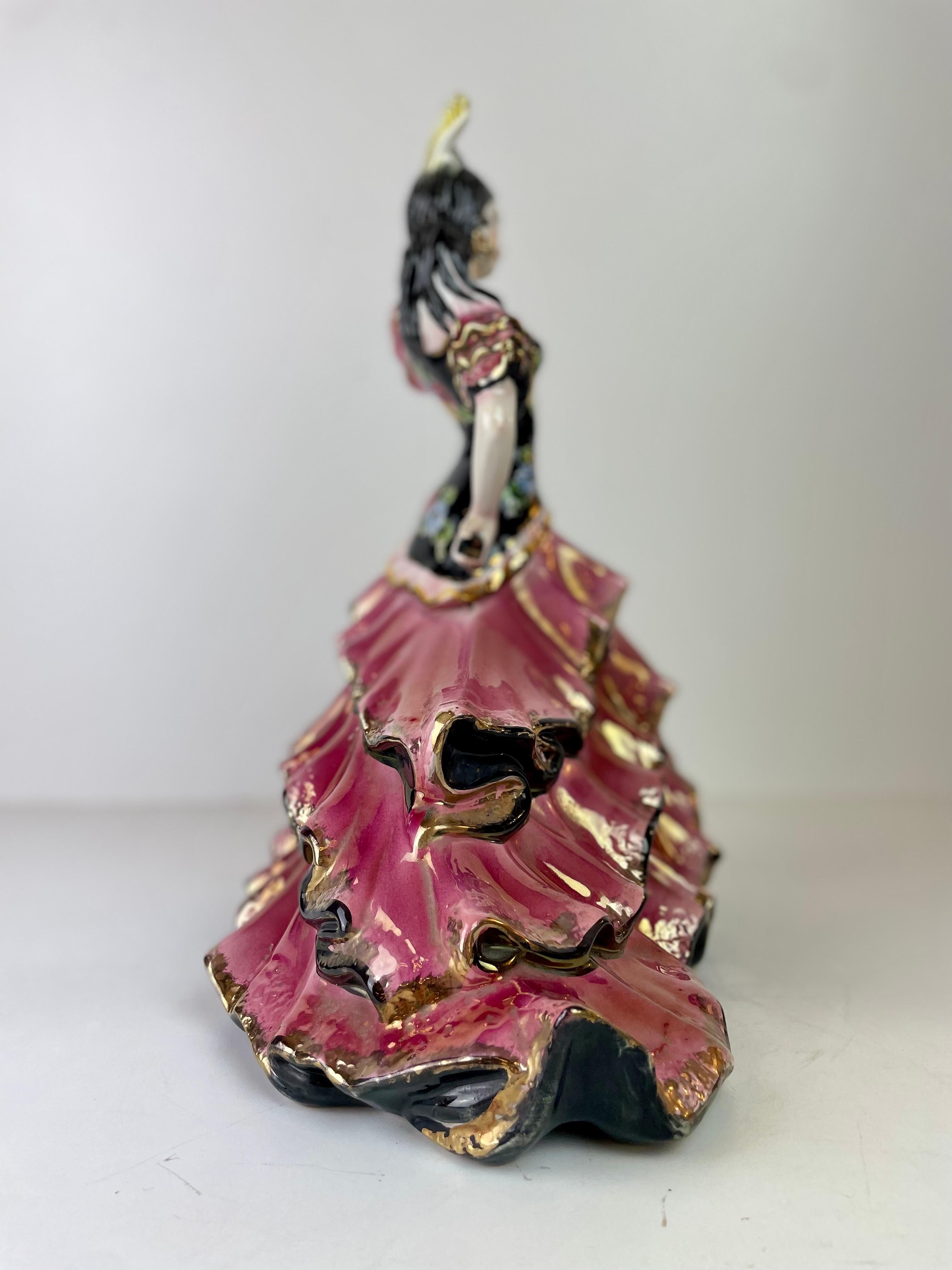 Ballerina di flamenco in ceramica di Formento & Formento, anni '50-'60 in vendita 3