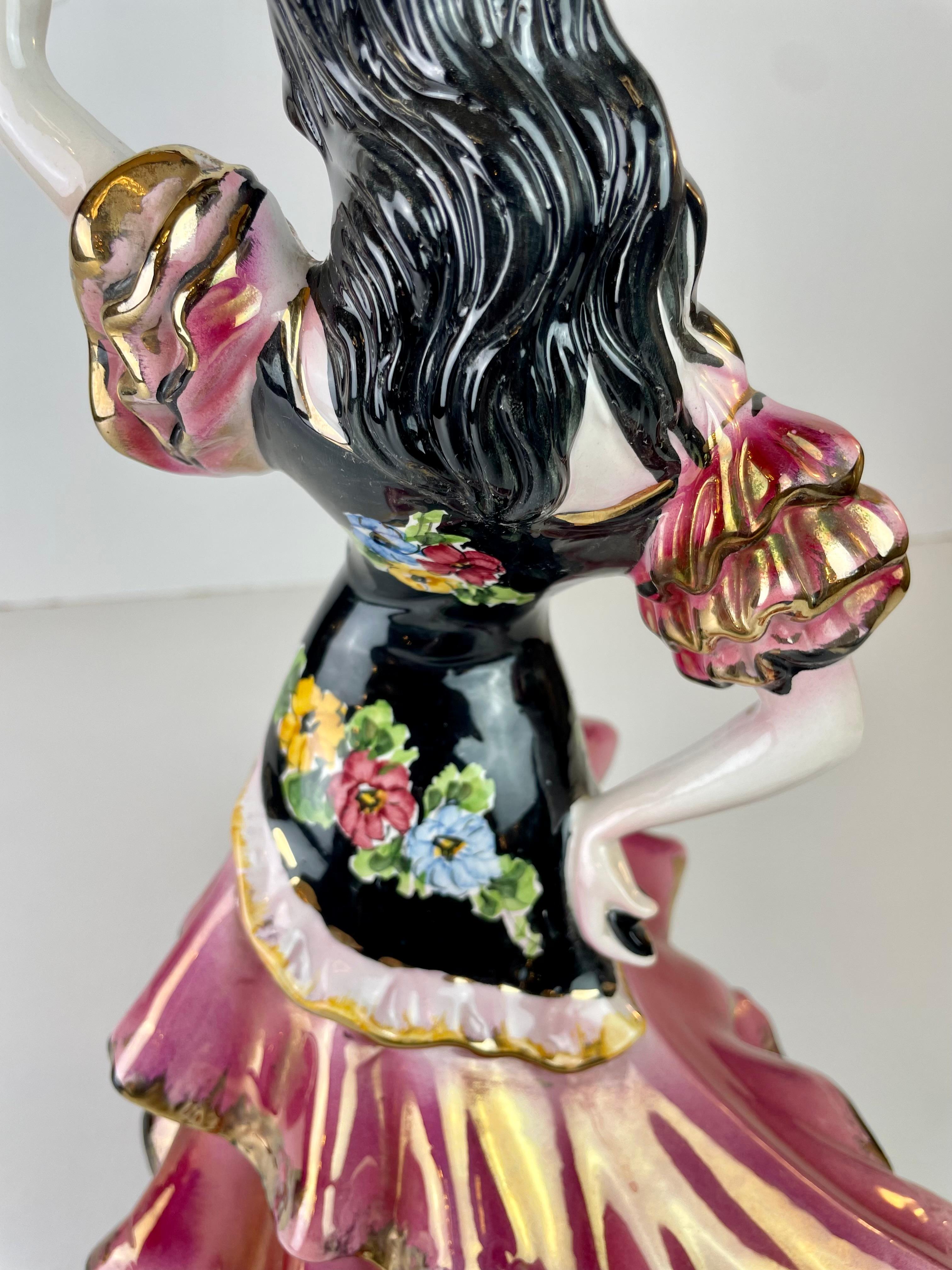 Ballerina di flamenco in ceramica di Formento & Formento, anni '50-'60 in vendita 5