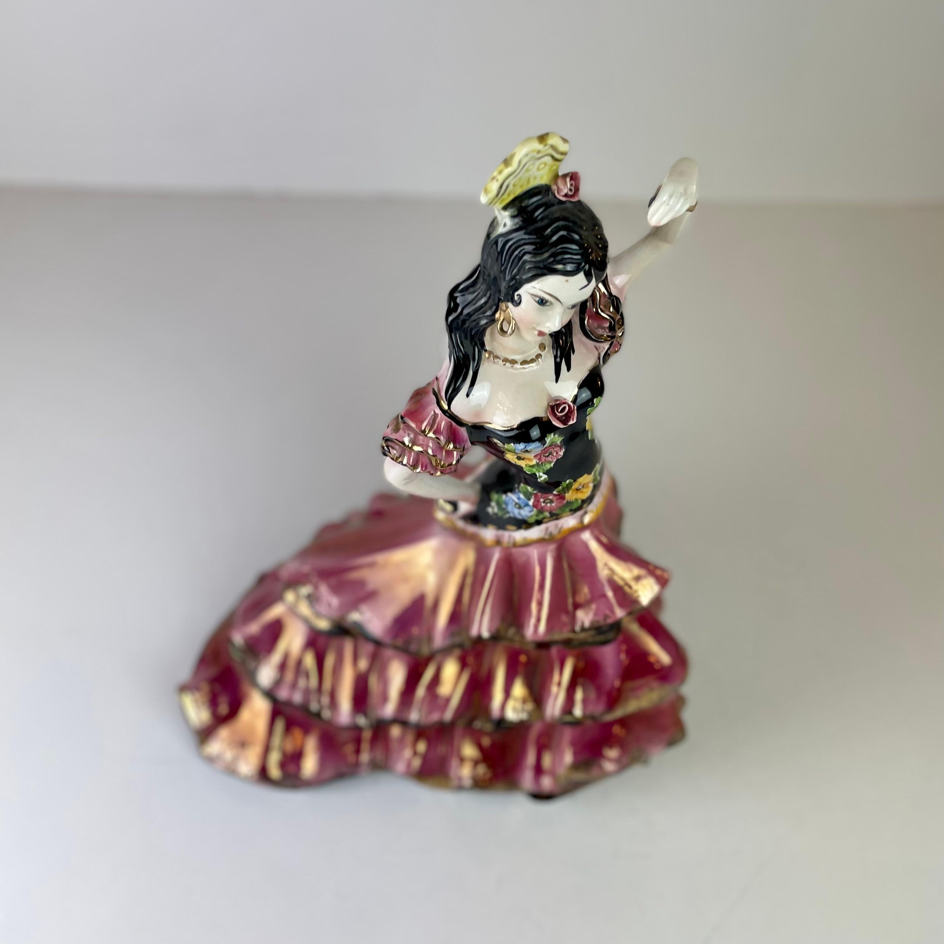 Ballerina di flamenco in ceramica di Formento & Formento, anni '50-'60 in vendita 7