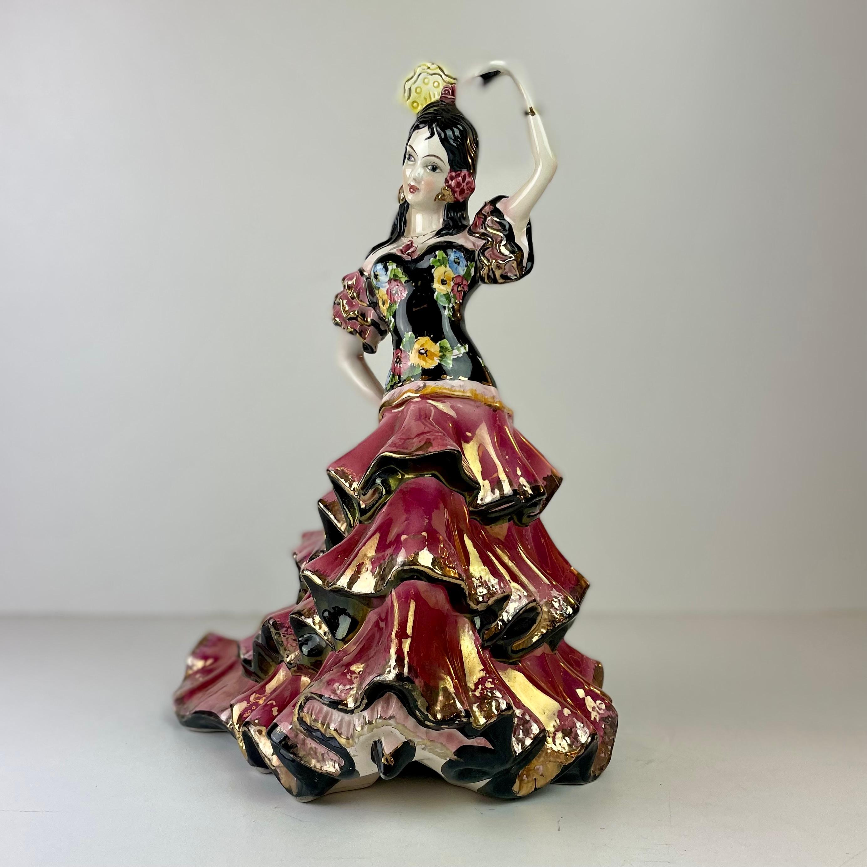 Ballerina di flamenco in ceramica di Formento & Formento, anni '50-'60 in vendita 1