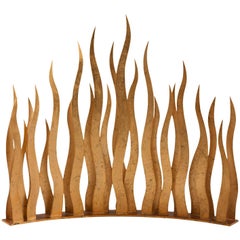 Flames Firewall in Oro Nero Metal Antique