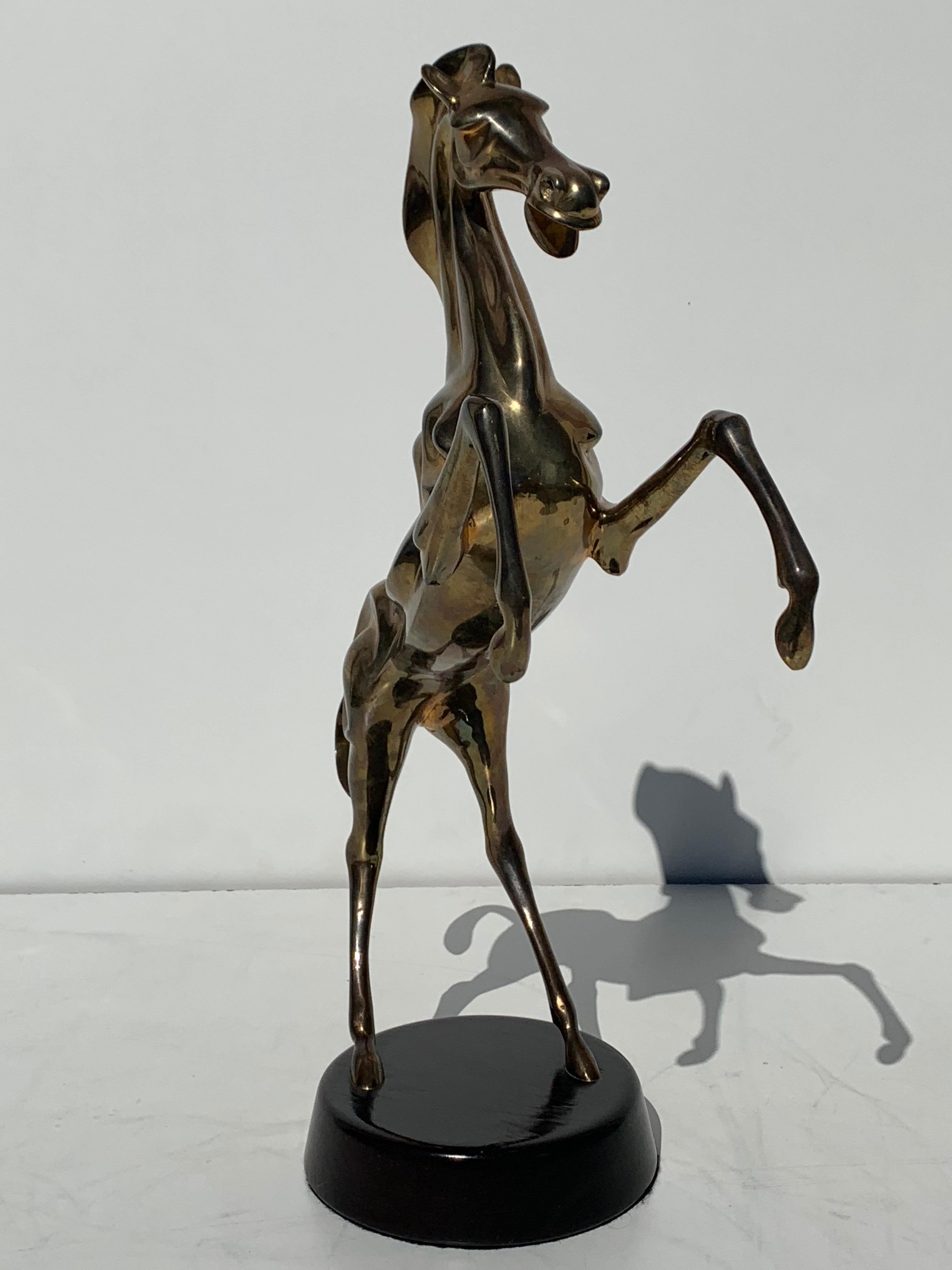Art Nouveau Style Brass Horse Sculpture For Sale 1