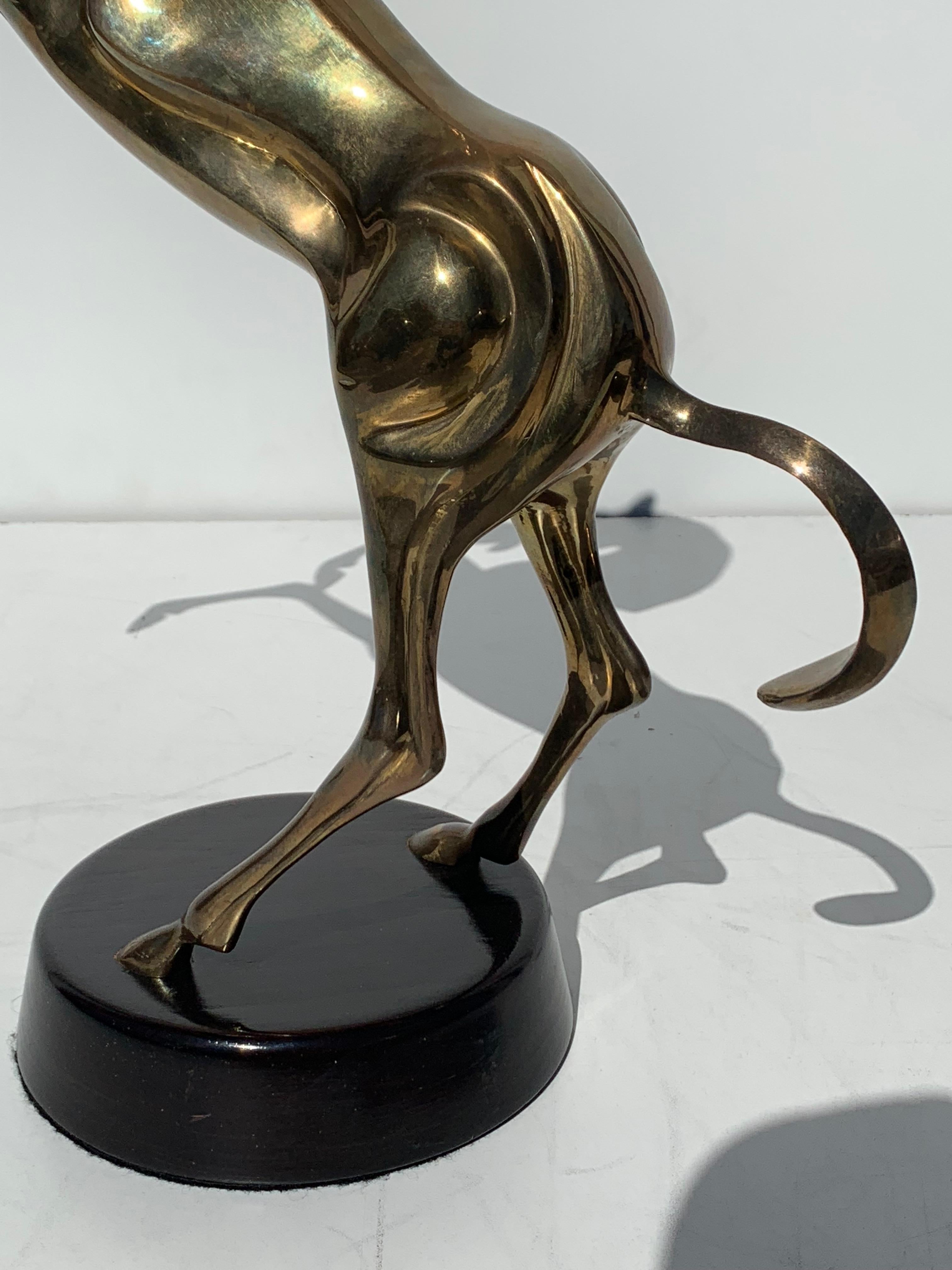 Art Nouveau Style Brass Horse Sculpture For Sale 5