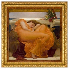 Flaming June, After Pre-Raphaelite Oil Painting by Frederic Lord Leighton