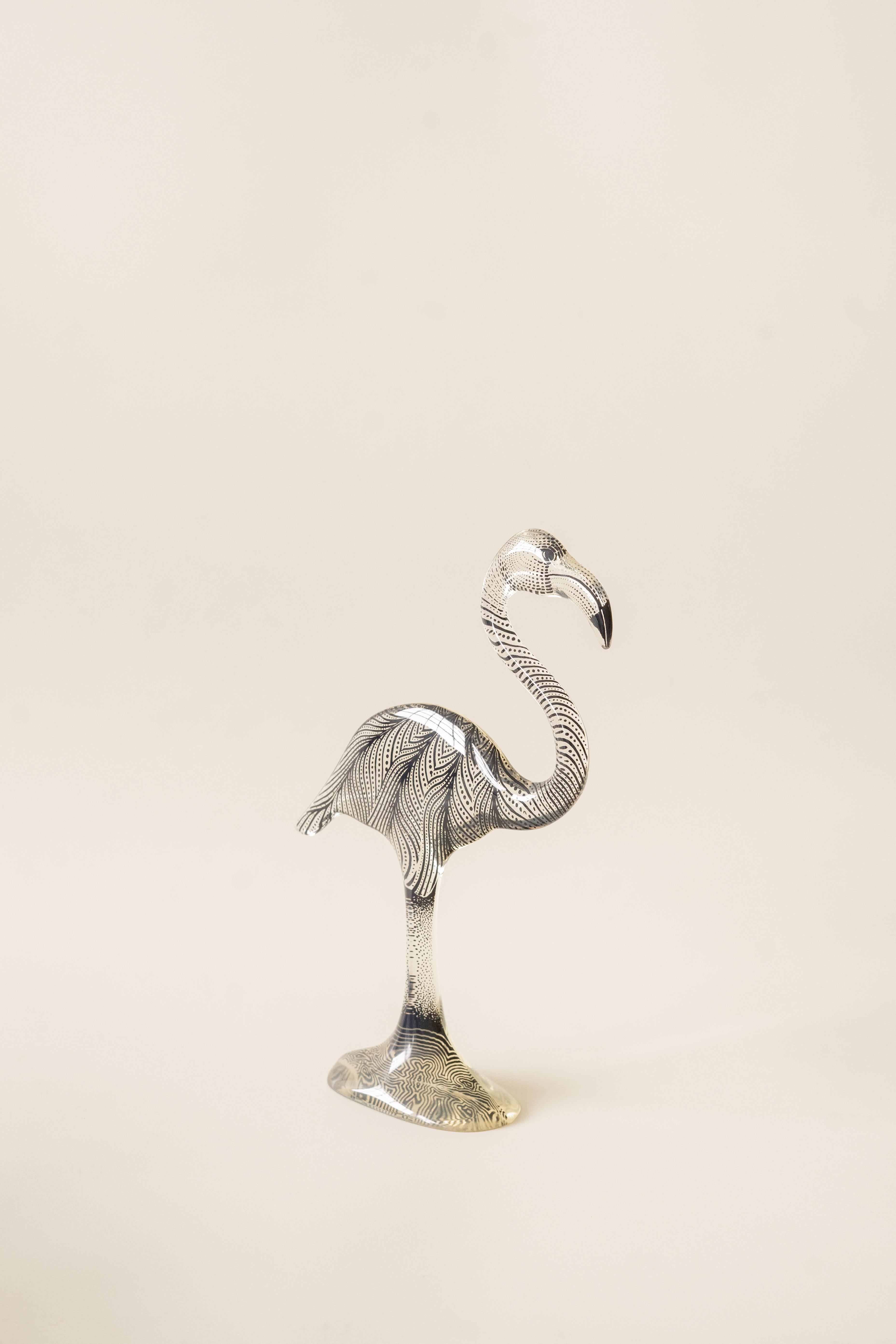 Brazilian Mid-Century Modern Flamingo Sculpture by Abraham Palatnik, 1960's For Sale