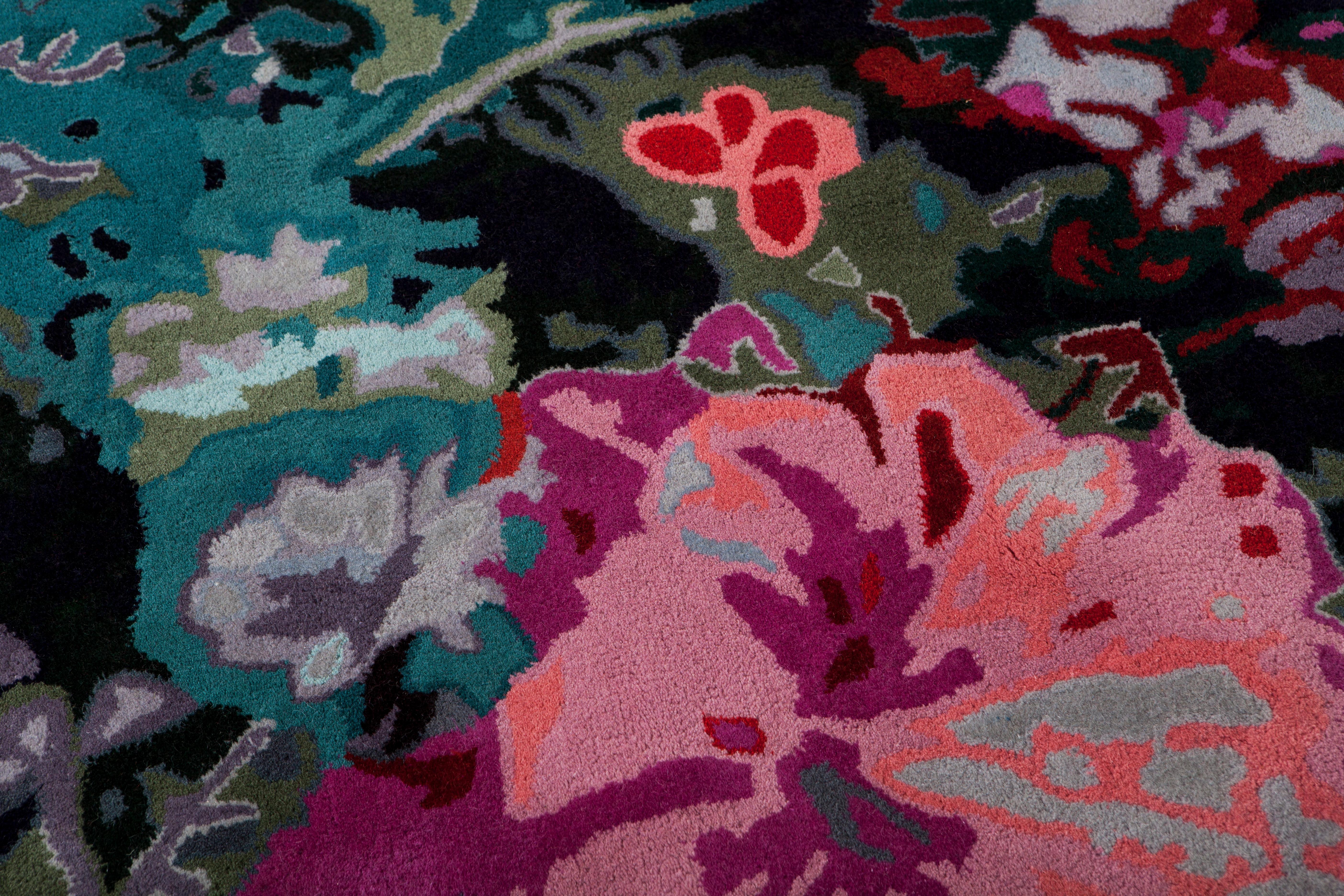 Flamingo Carpet, Handtufted in Wool, Serena Confalonieri For Sale 1