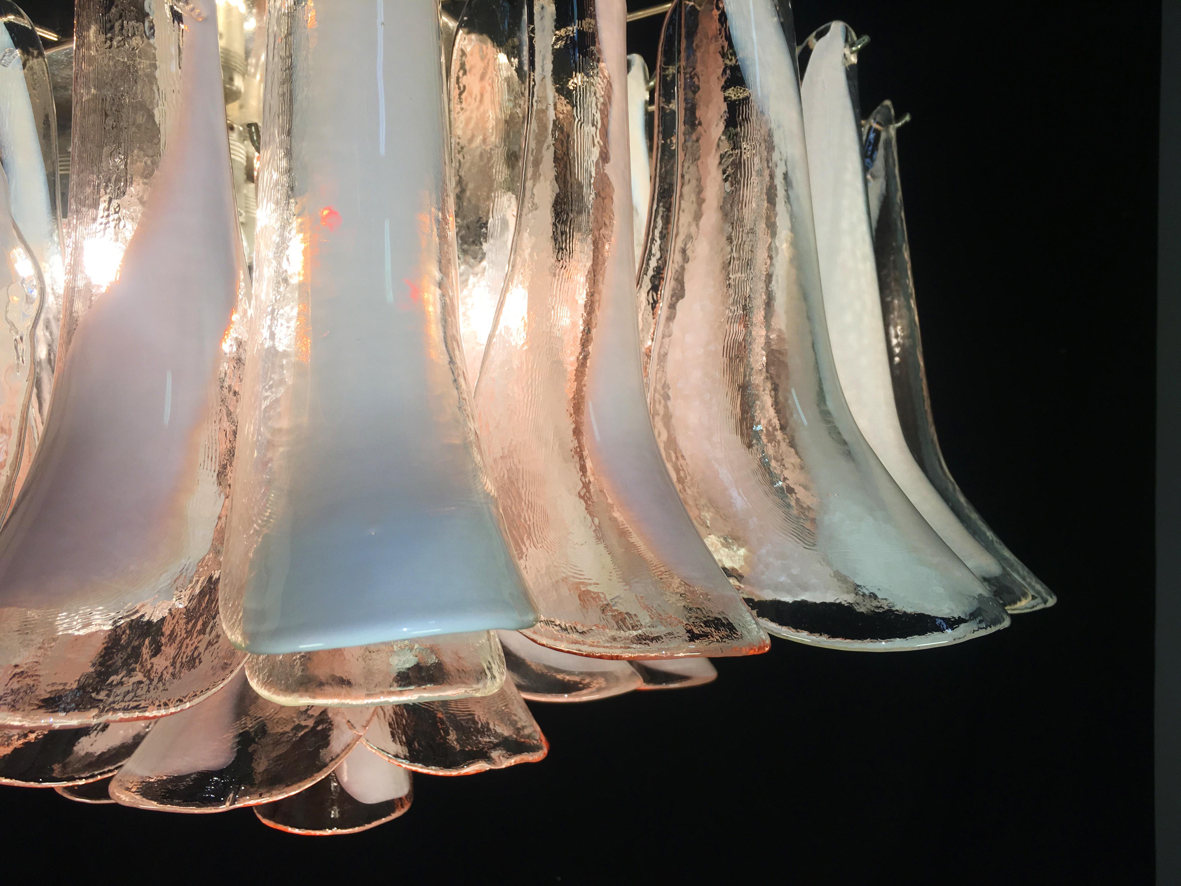 Flamingo' 64 Petal Italian Chandeliers Ceiling Lights, Murano 9