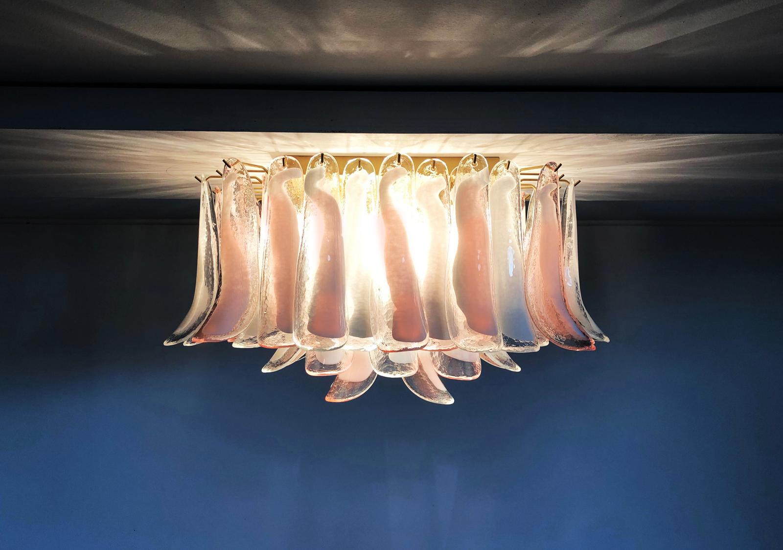 'Flamingo' Italian Chandelier Ceiling Light, Murano 14