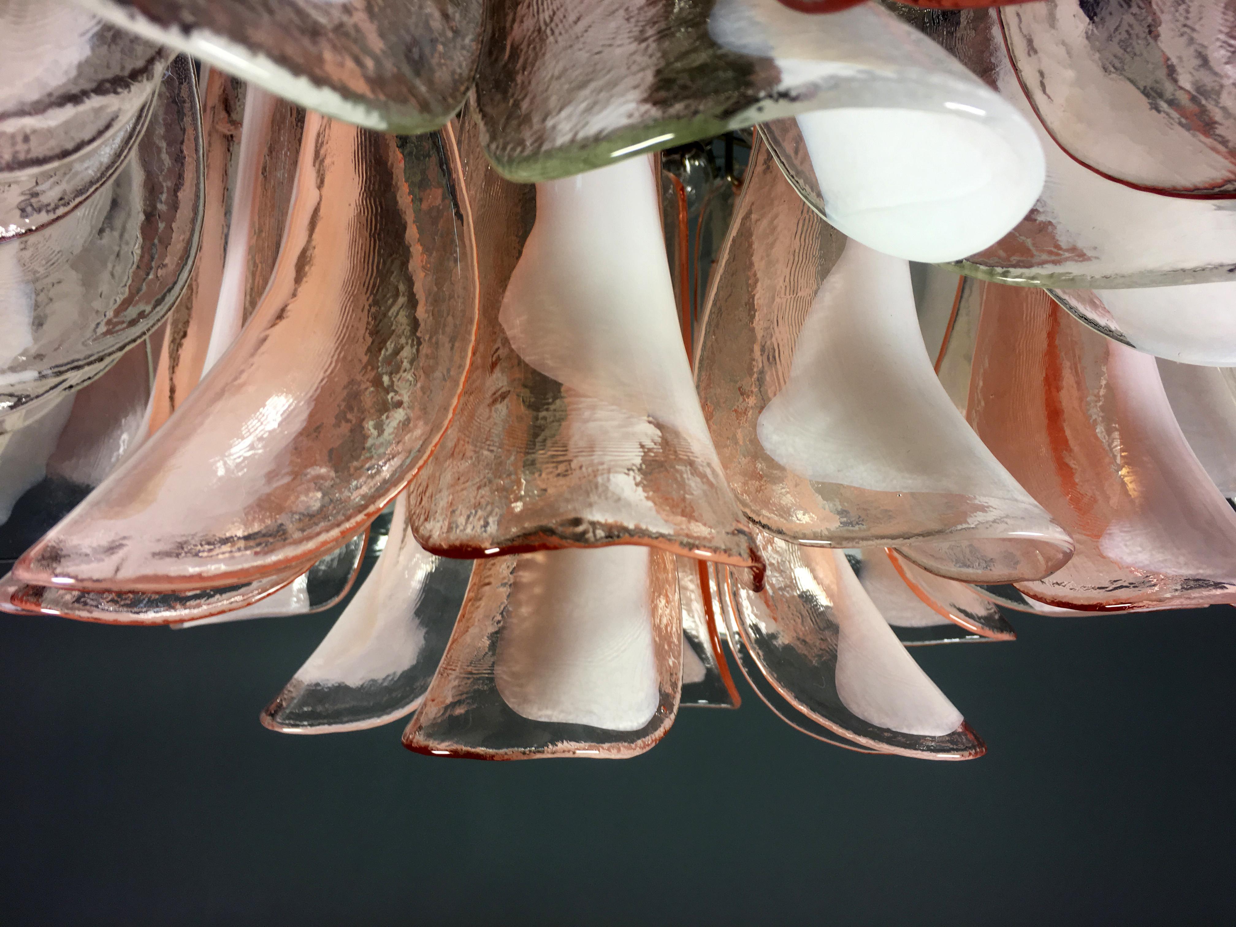 'Flamingo' Italian Chandelier Ceiling Light, Murano 3