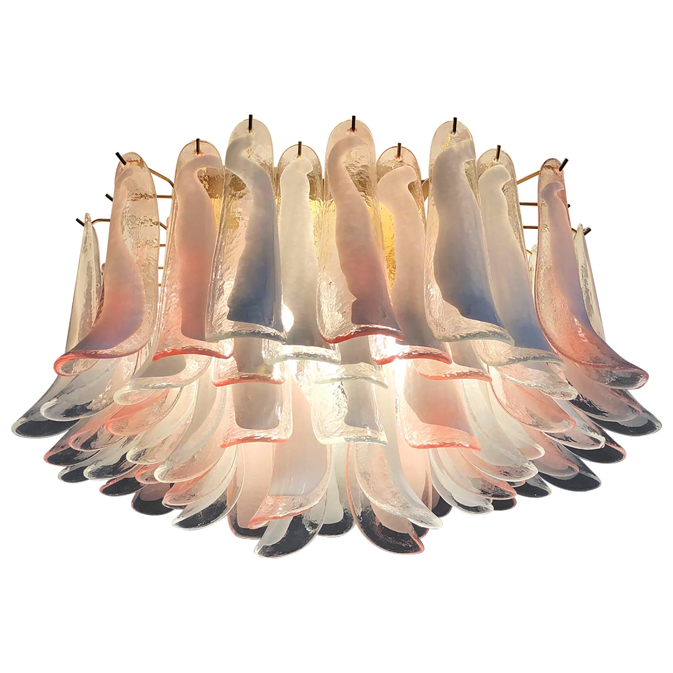 'Flamingo' Italian Chandelier Ceiling Light, Murano