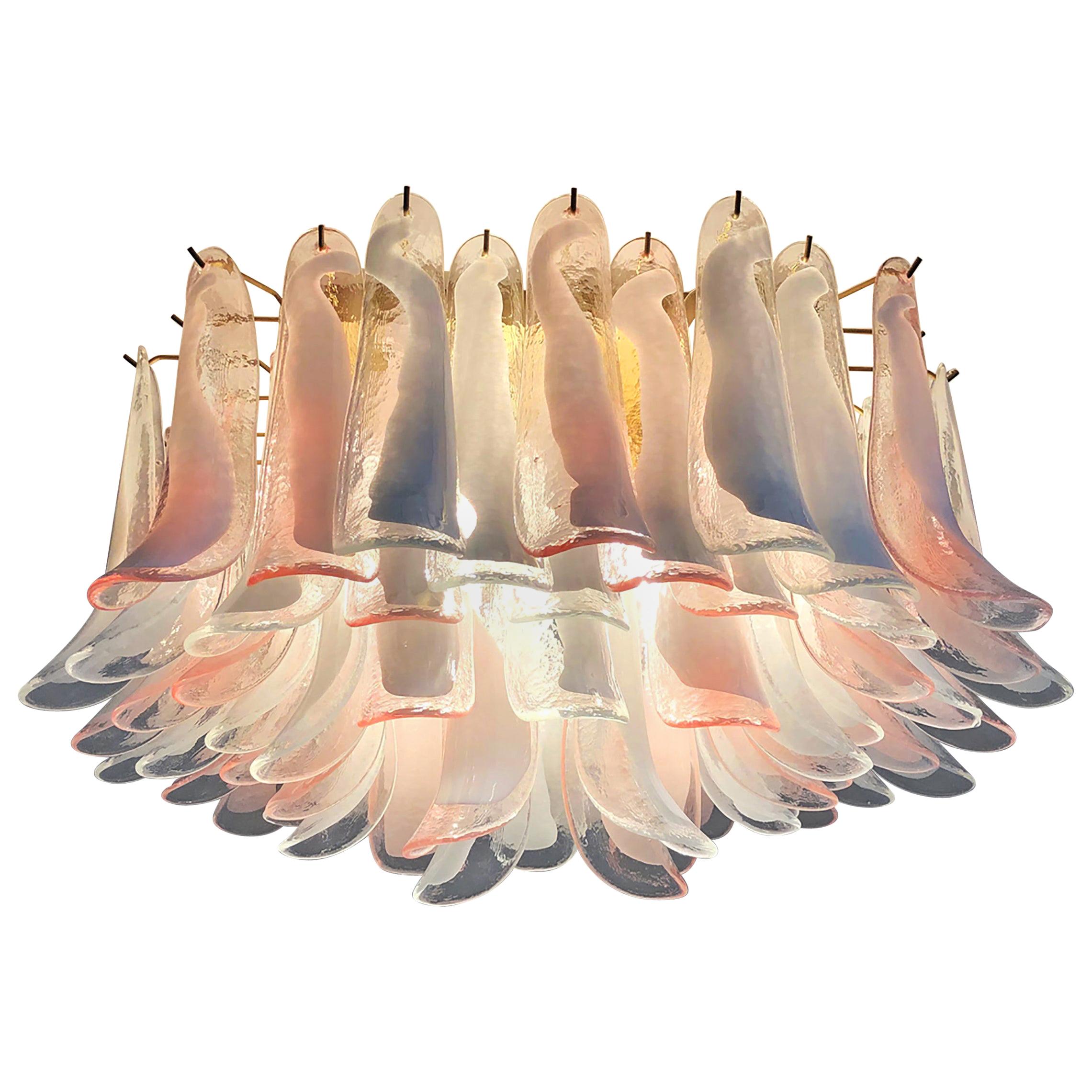 'Flamingo' Italian Chandelier Ceiling Light, Murano