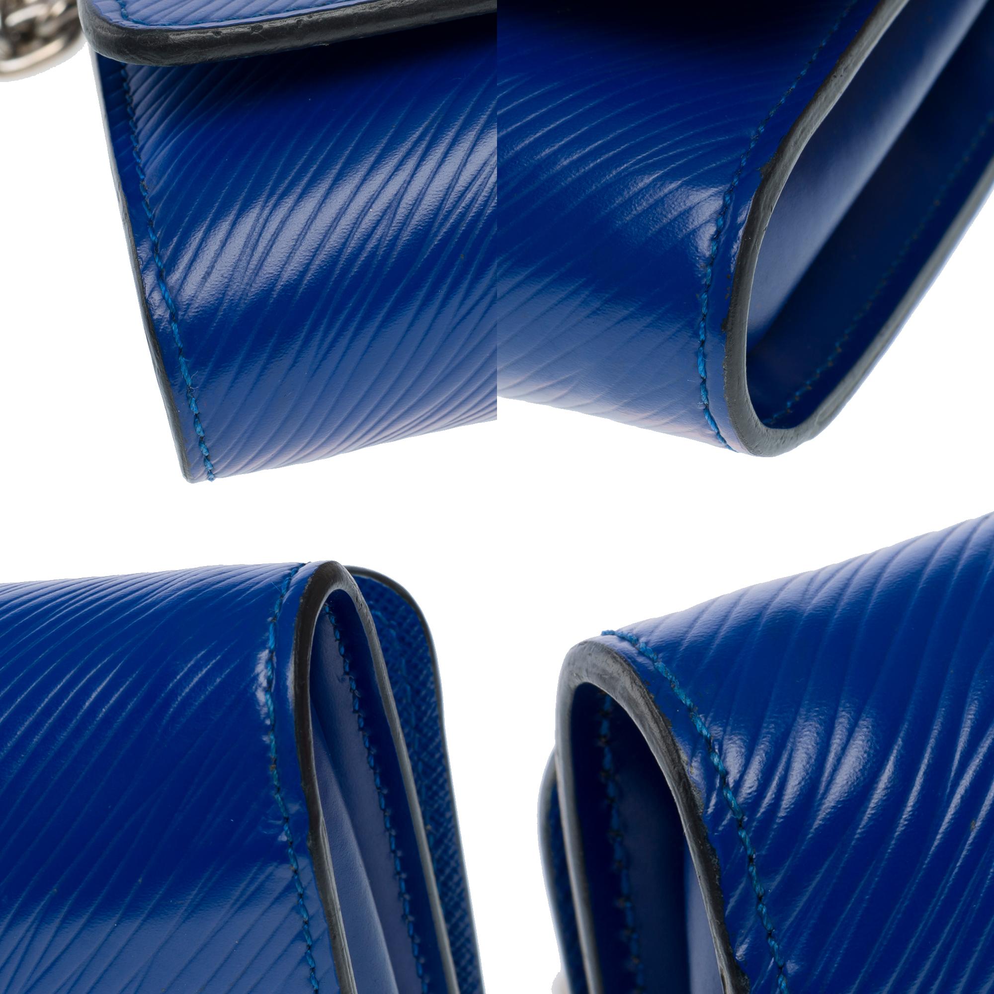 Flamingo Louis Vuitton Twist shoulder bag in blue epi leather, SHW 7