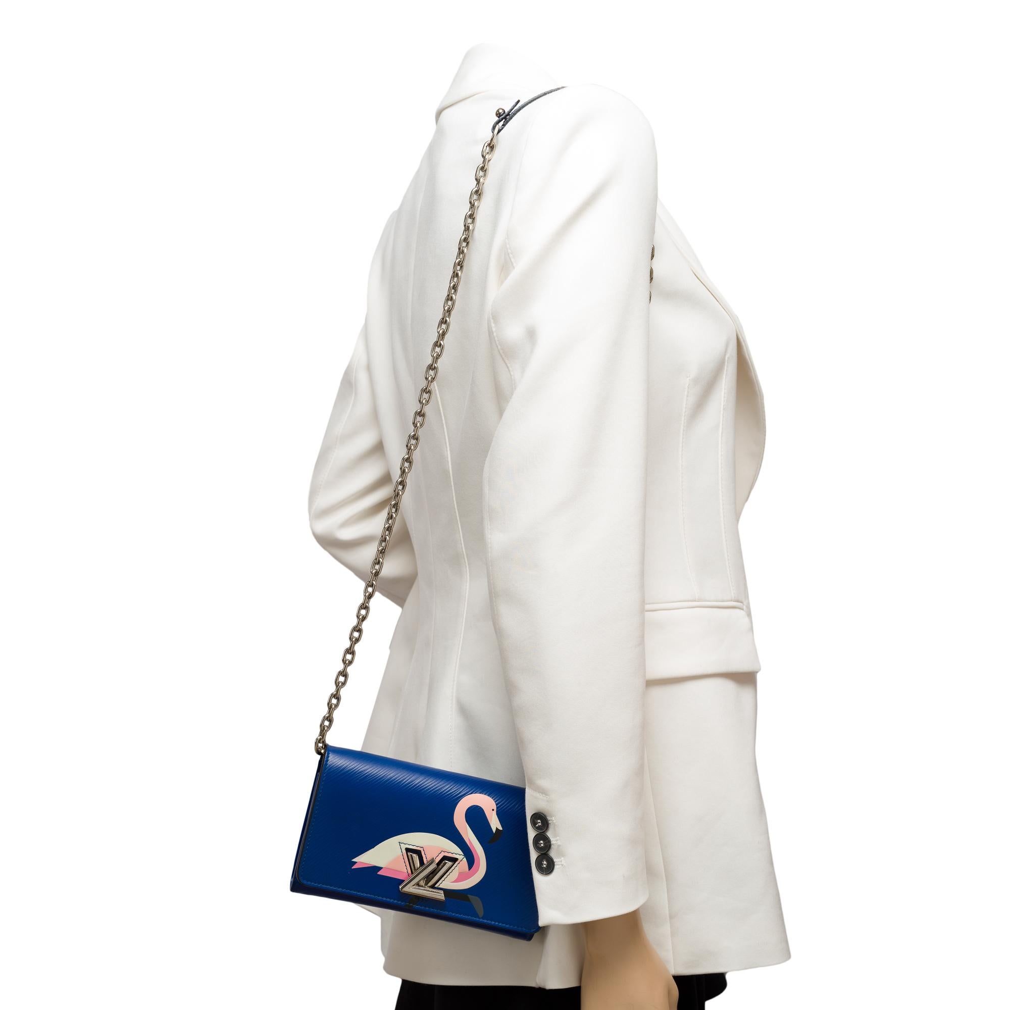 Flamingo Louis Vuitton Twist shoulder bag in blue epi leather, SHW 8
