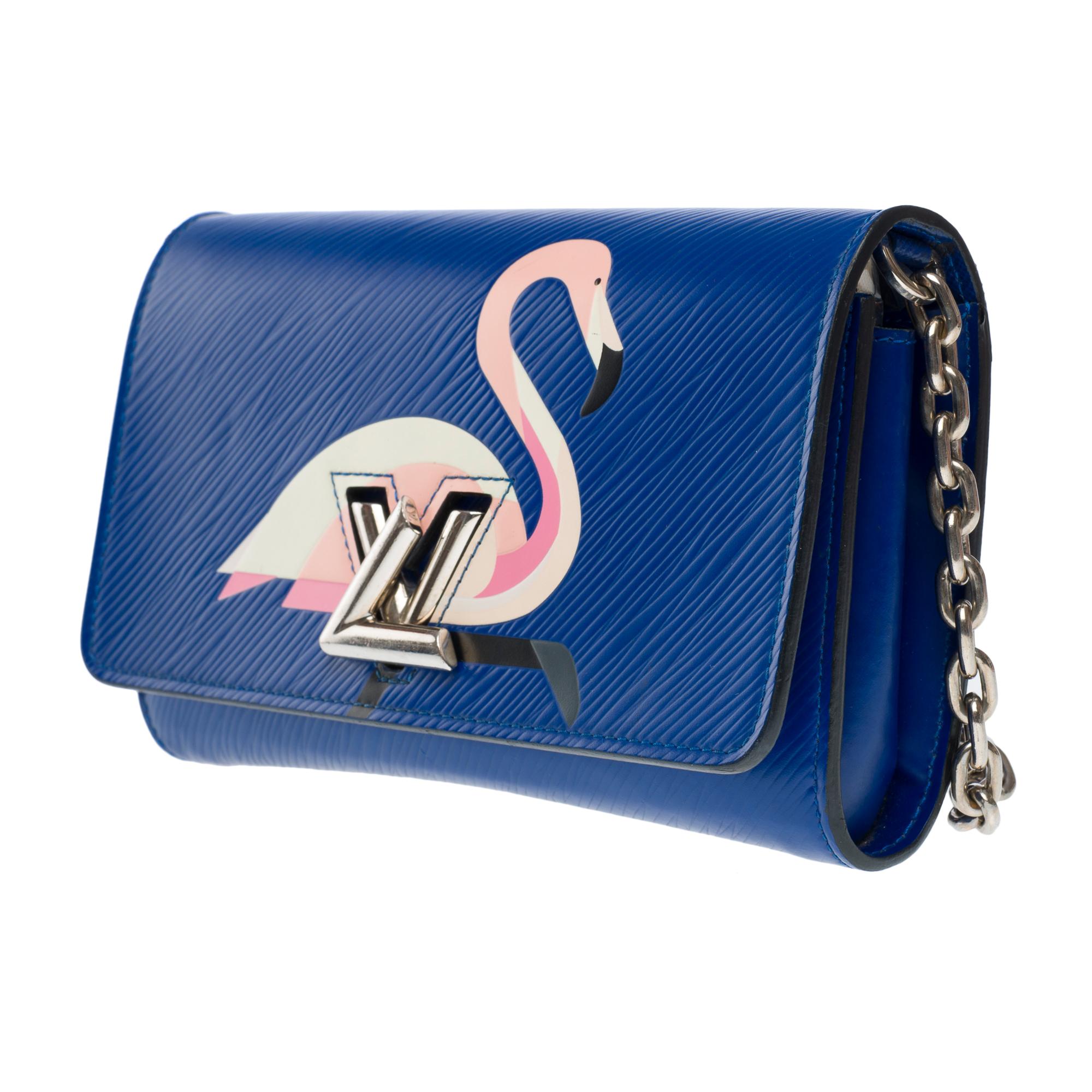 Flamingo Louis Vuitton Twist shoulder bag in blue epi leather, SHW 1