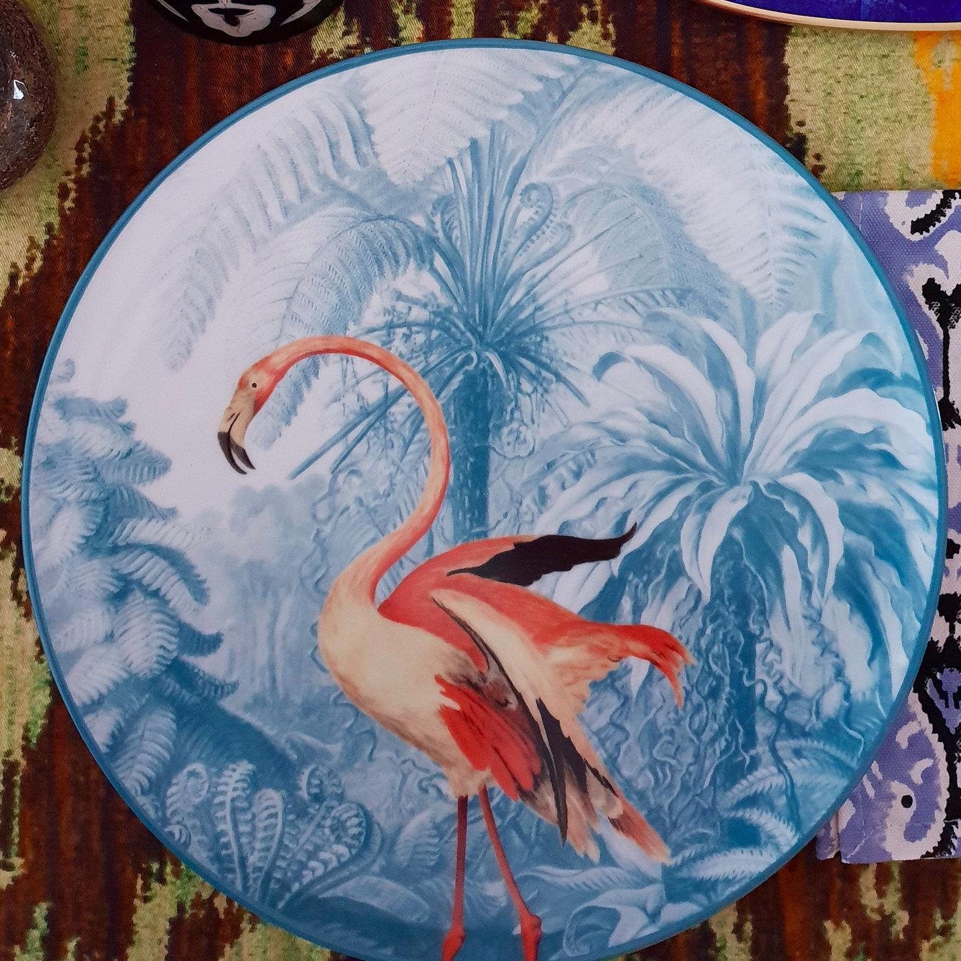 Plato llano de porcelana Flamingo Menagerie Ottomane by Les Ottomans Siglo XXI y contemporáneo en venta